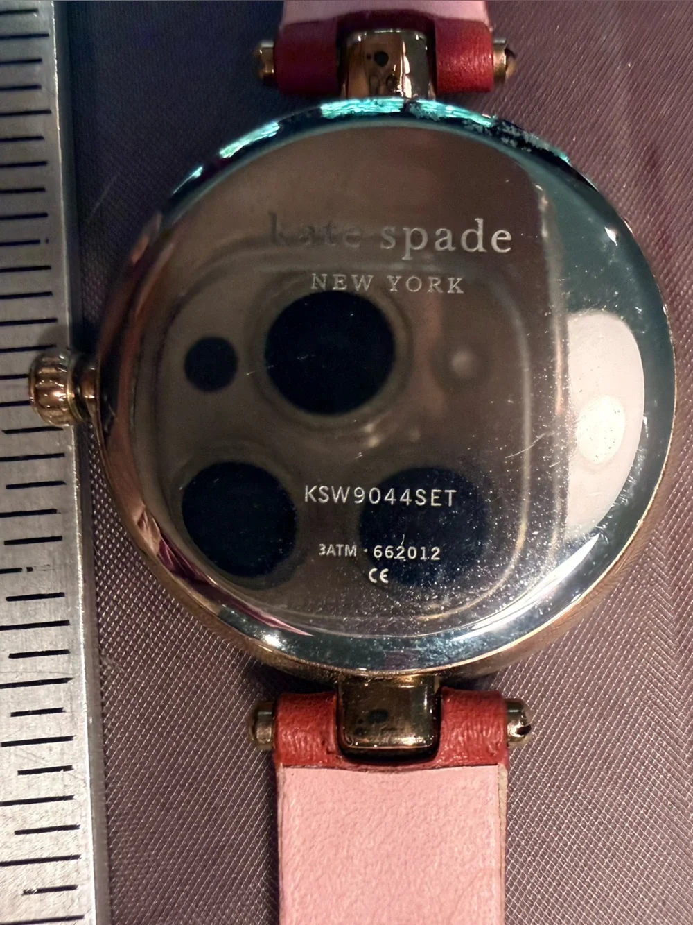 Kate Spade Holland watch rose gold-tone case and a vibrant red leather strap